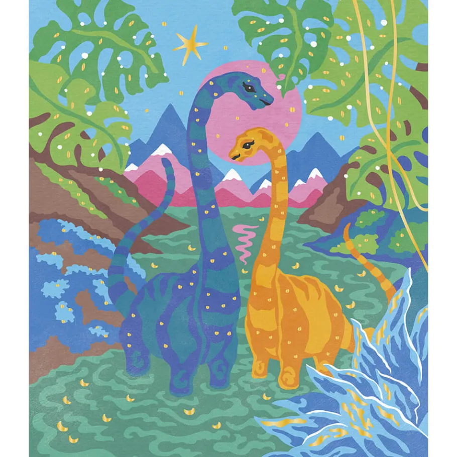 Janod Kit Créatif - Peinture par Numéro Dinosaures* Peinture Par Numéro & Coloriage