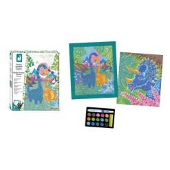 Janod Kit Créatif - Peinture par Numéro Dinosaures* Peinture Par Numéro & Coloriage
