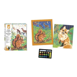 Janod Kit Créatif - Peinture par Numéro Animaux de la Forêt* Peinture Par Numéro & Coloriage
