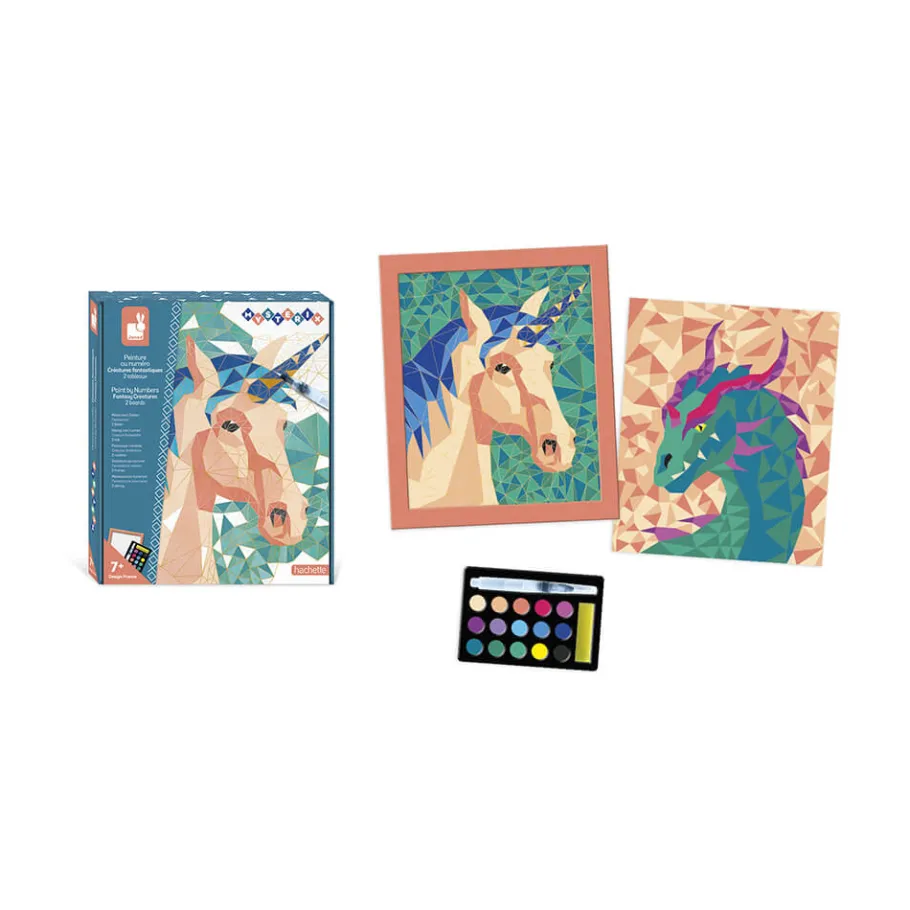 Janod Kit Créatif - Peinture par Numéro Créatures Fantastiques* Peinture Par Numéro & Coloriage