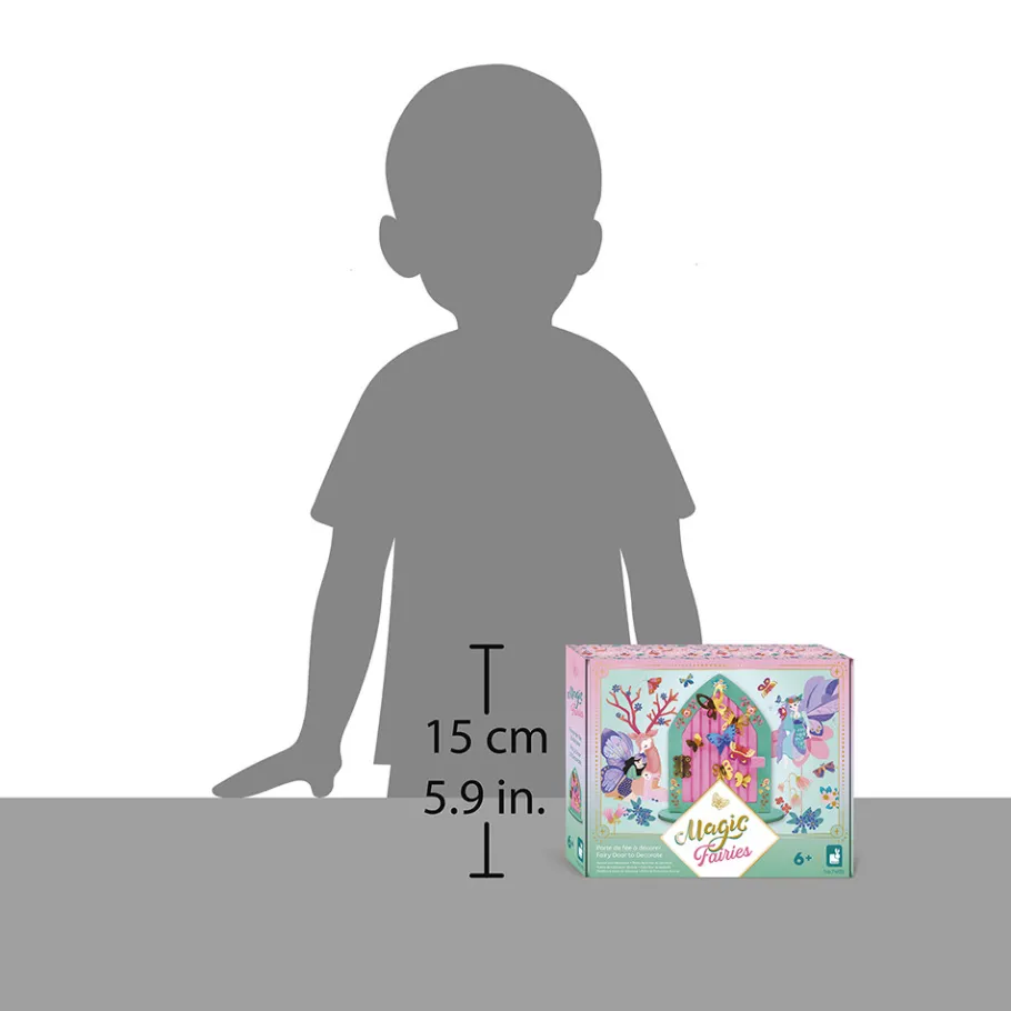 Janod Kit Créatif - Porte de Fée à Décorer Magic Fairies* Créations 3D|Collection "Les Ateliers Déco"
