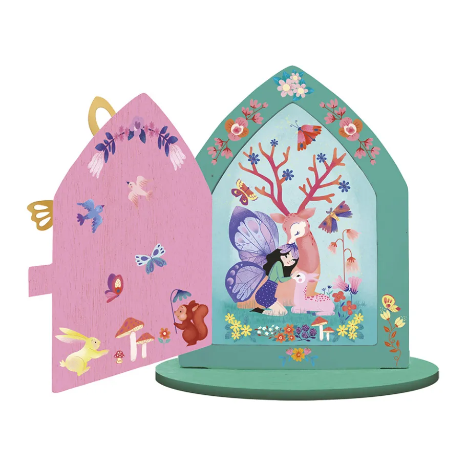 Janod Kit Créatif - Porte de Fée à Décorer Magic Fairies* Créations 3D|Collection "Les Ateliers Déco"