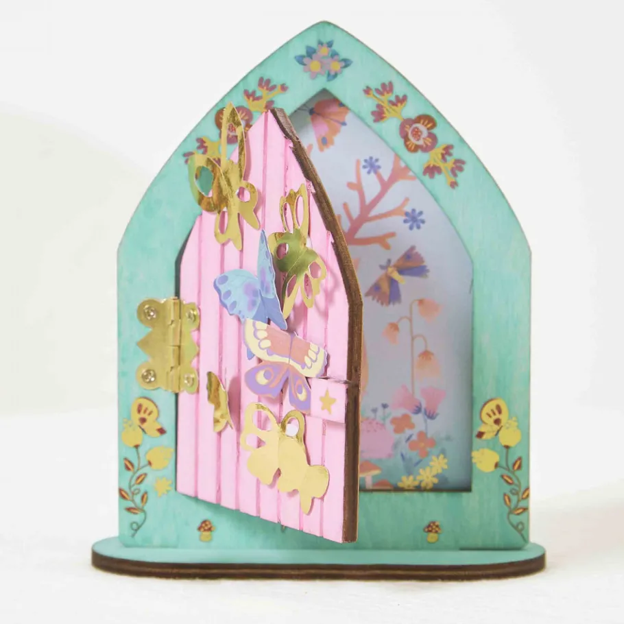 Janod Kit Créatif - Porte de Fée à Décorer Magic Fairies* Créations 3D|Collection "Les Ateliers Déco"