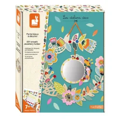Janod Kit Créatif - Porte-bijoux à Décorer* Sable, Paillettes, Dorure & Strass|Collection "Les Ateliers Déco"