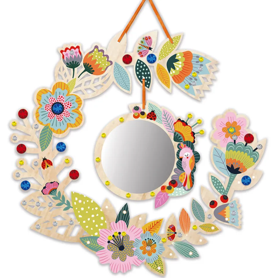 Janod Kit Créatif - Porte-bijoux à Décorer* Sable, Paillettes, Dorure & Strass|Collection "Les Ateliers Déco"