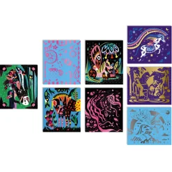 Janod Kit Créatif - Scratch Art Chevaux Et Licornes* Cartes À Gratter|Collection 