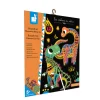 Janod Kit Créatif - Scratch Art Dinosaures Silhouettés* Cartes À Gratter|Collection "Les Ateliers Du Calme"