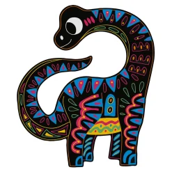 Janod Kit Créatif - Scratch Art Dinosaures Silhouettés* Cartes À Gratter|Collection