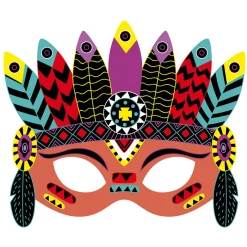 Janod Kit Créatif - Scratch Art Masques De Fête* Cartes À Gratter|Collection