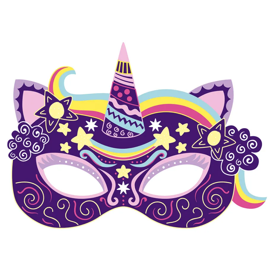 Janod Kit Créatif - Scratch Art Masques De Fête* Cartes À Gratter|Collection "Les Ateliers Du Calme"