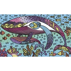 Janod Kit Créatif - Tableaux de Peinture Magique Océan* Peinture Par Numéro & Coloriage
