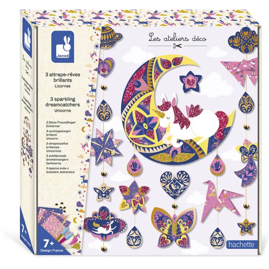 Janod Kit Créatif Attrape-Rêves Brillants* Créations 3D|Collection "Les Ateliers Du Calme"