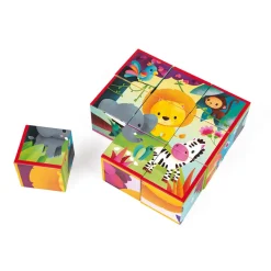Janod Kubkid - animaux de la jungle - 9 cubes* Cubes & Pyramides