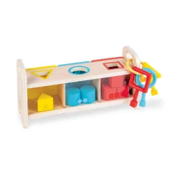 Janod La Boite à Clefs - Essentiel (bois)* Jeux Éducatifs Maternelle|Formes & Couleurs