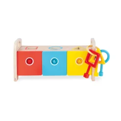 Janod La Boite à Clefs - Essentiel (bois)* Jeux Éducatifs Maternelle|Formes & Couleurs