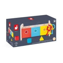Janod La Boite à Clefs - Essentiel (bois)* Jeux Éducatifs Maternelle|Formes & Couleurs