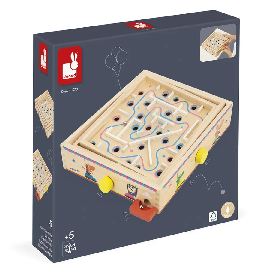 Janod Labyrinthe à Bille Applepop* Billes & Toupies|Jeux De Parcours