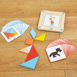 Janod Le Tangram - Essentiel (bois)* Jeux Éducatifs Maternelle|Formes & Couleurs