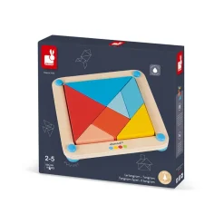 Janod Le Tangram - Essentiel (bois)* Jeux Éducatifs Maternelle|Formes & Couleurs