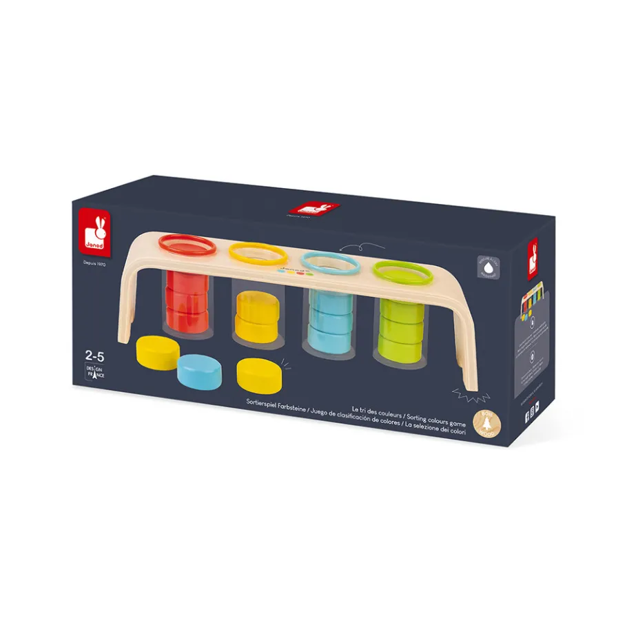 Janod Le Tri des Couleurs - Essentiel (bois)* Jeux Éducatifs Maternelle|Formes & Couleurs