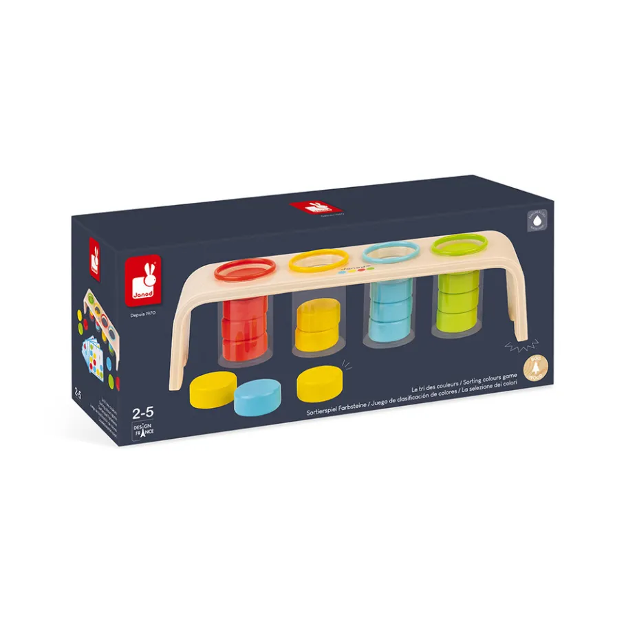 Janod Le Tri des Couleurs - Essentiel (bois)* Jeux Éducatifs Maternelle|Formes & Couleurs