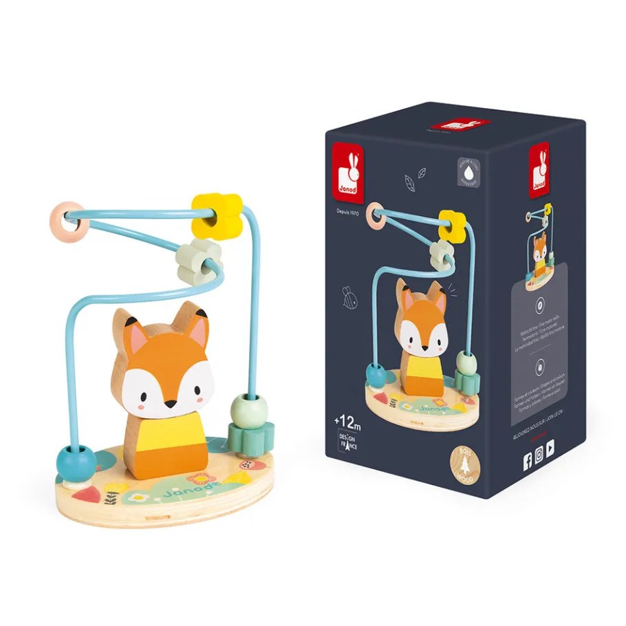 Janod Looping Renard Pure (bois)* Bouliers, Loopings & Panneaux D'Activités|Manipulation & Encastrement