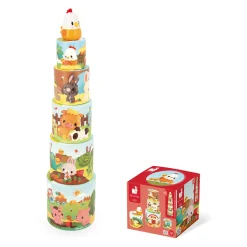 Janod Ma Première Pyramide Poule* Tracteurs & Animaux De La Ferme|Cubes & Pyramides