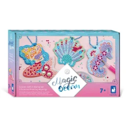 Janod Magic Ocean - 3 Porte-Clefs A Diamanter* Créations 3D|Sable, Paillettes, Dorure & Strass
