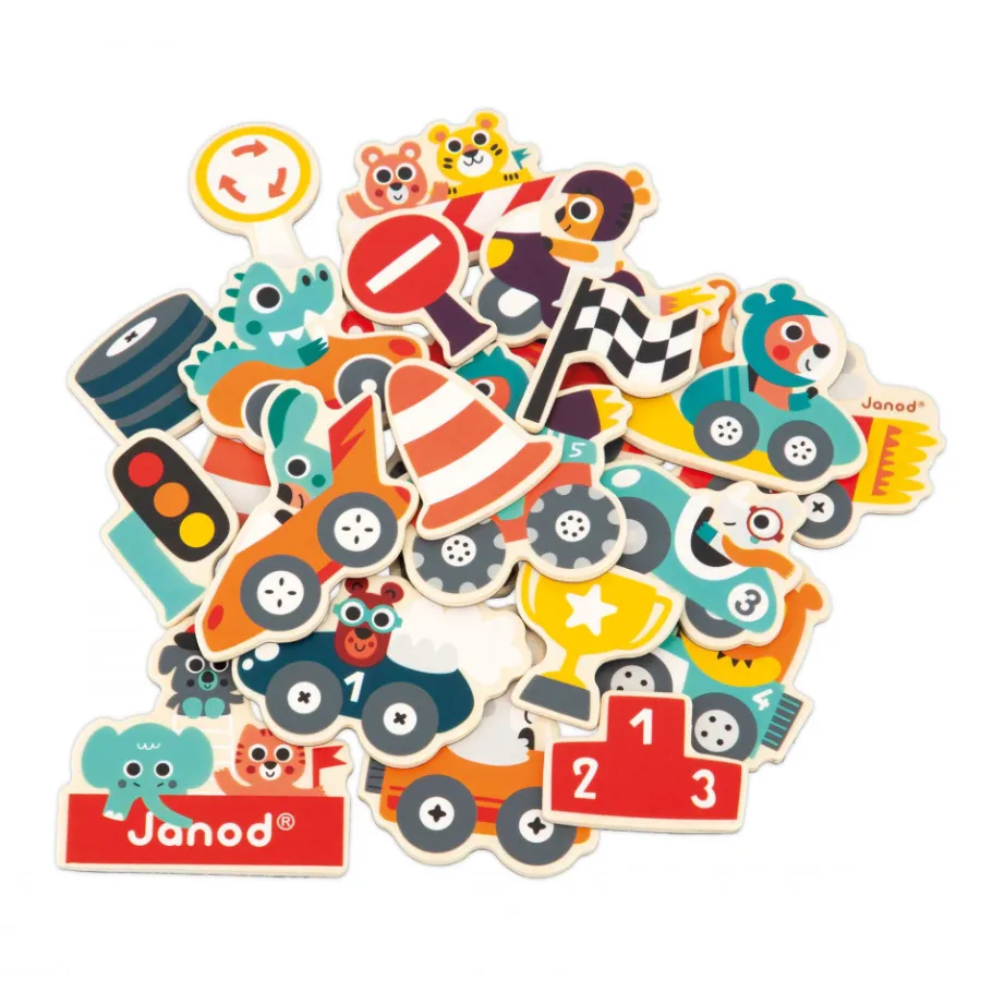 Janod Magnets Bolides 24 pièces* Tableaux, Ardoises & Magnets|Jouets Magnétiques