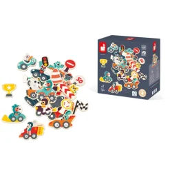 Janod Magnets Bolides 24 pièces* Tableaux, Ardoises & Magnets|Jouets Magnétiques