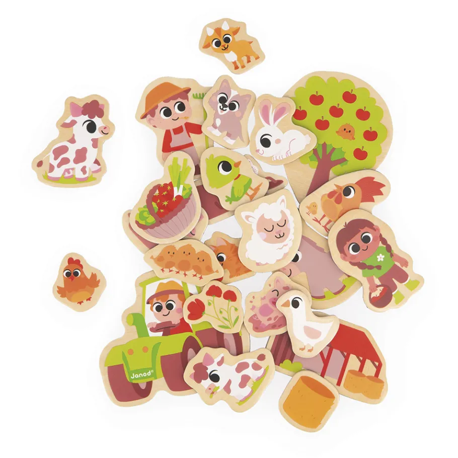 Janod Magnets Ferme 24 pièces* Tableaux, Ardoises & Magnets