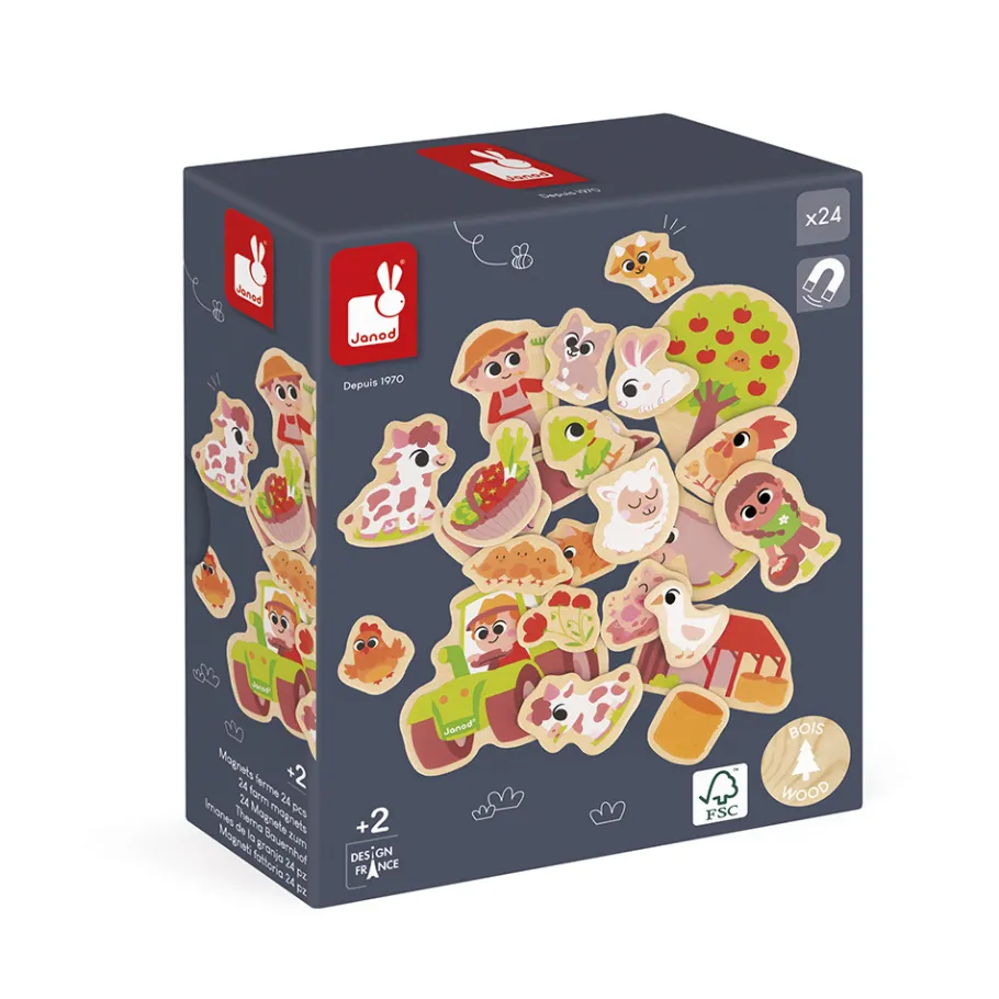 Janod Magnets Ferme 24 pièces* Tableaux, Ardoises & Magnets