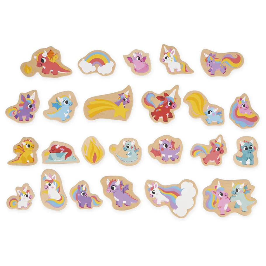 Janod Magnets Licornes et Dragons 24 pièces* Tableaux, Ardoises & Magnets