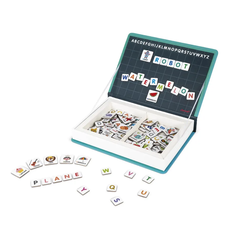 Janod Magnéti'book alphabet anglais, 142 magnets* Jeux Éducatifs Chiffres & Lettres|Jeux Éducatifs Magnétiques