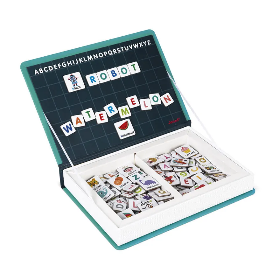 Janod Magnéti'book alphabet anglais, 142 magnets* Jeux Éducatifs Chiffres & Lettres|Jeux Éducatifs Magnétiques