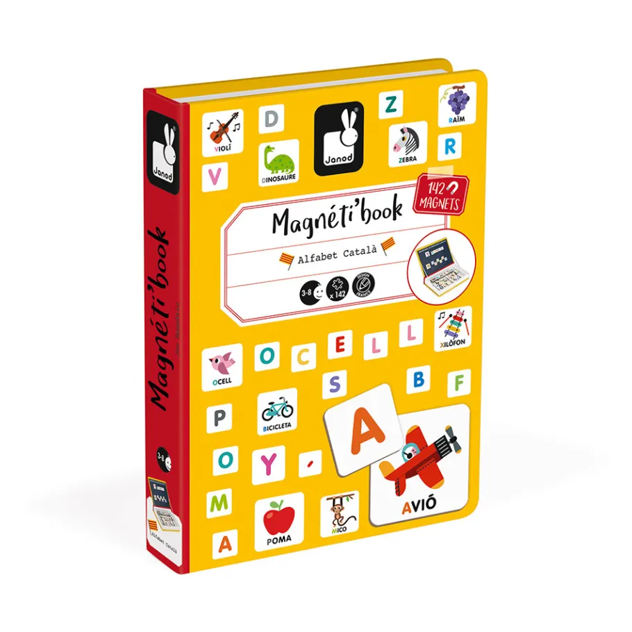 Janod Magnéti'book alphabet catalan, 142 magnets* Jeux Éducatifs Chiffres & Lettres|Jeux Éducatifs Magnétiques