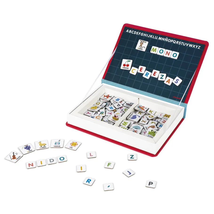 Janod Magnéti'book alphabet espagnol, 144 magnets* Jeux Éducatifs Chiffres & Lettres|Jeux Éducatifs Magnétiques