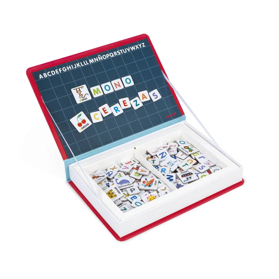 Janod Magnéti'book alphabet espagnol, 144 magnets* Jeux Éducatifs Chiffres & Lettres|Jeux Éducatifs Magnétiques