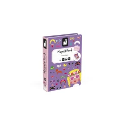 Janod Magnéti'book Crazy Faces fille, 55 magnets* Jeux Éducatifs Magnétiques