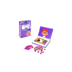 Janod Magnéti'book Crazy Faces fille, 55 magnets* Jeux Éducatifs Magnétiques