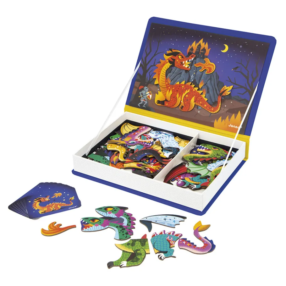 Janod Magnéti'book Dragons, 53 magnets* Jeux Éducatifs Magnétiques