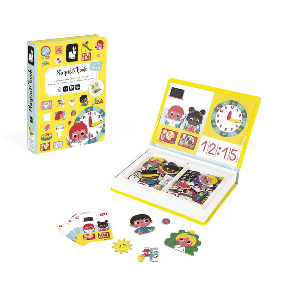 Janod Magnéti'book j'apprends l'heure, 75 magnets* Jeux Éducatifs Primaire|Jeux Éducatifs Chiffres & Lettres