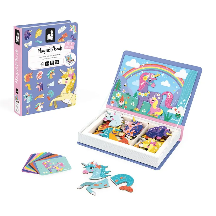 Janod Magnéti'book Licornes* Jeux Éducatifs Maternelle|Jeux Éducatifs Magnétiques