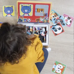 Janod Magnéti'book Mix & Match Animaux, 72 magnets* Jeux Éducatifs Magnétiques
