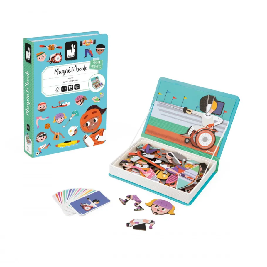 Janod Magnéti'book Sports* Jeux Éducatifs Maternelle|Jeux Éducatifs Magnétiques