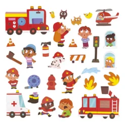 Janod Magnéti'stories les Pompiers* Jeux Éducatifs Maternelle|Jeux Éducatifs Magnétiques