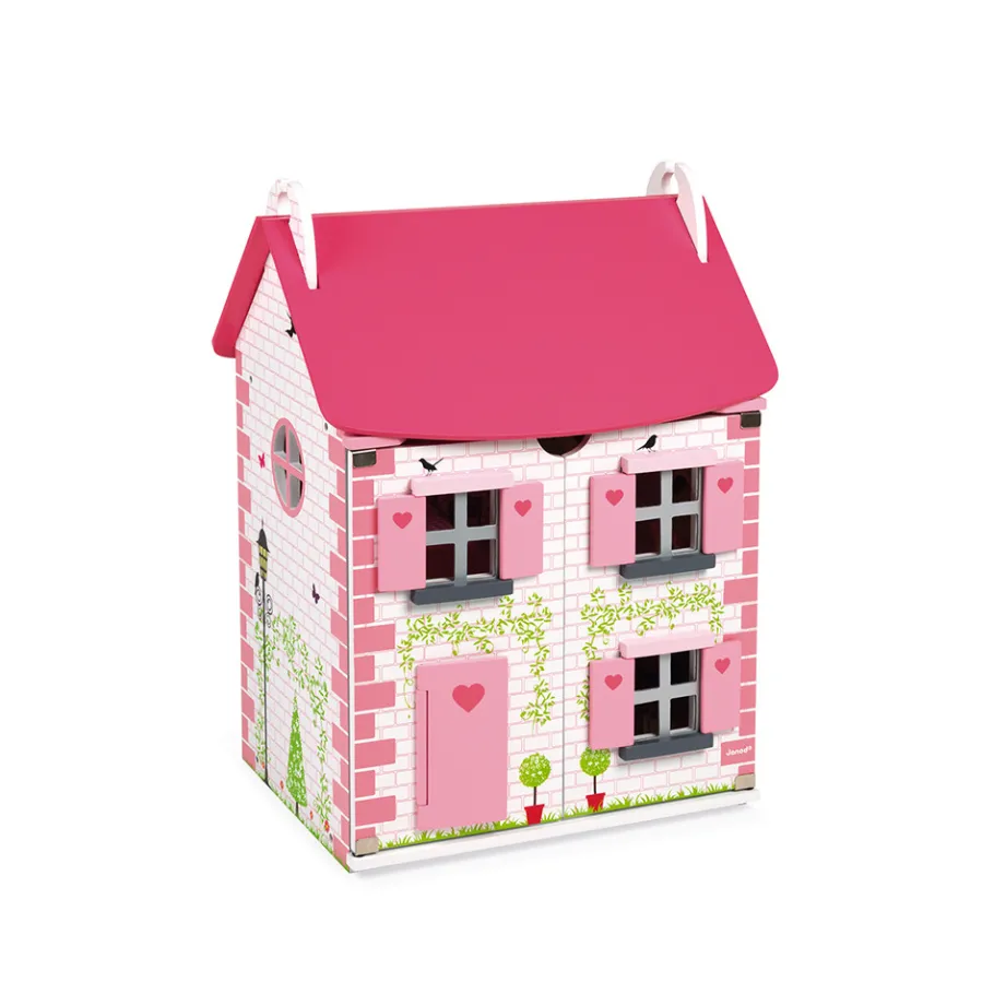 Janod Maison de poupées Mademoiselle (bois)* Maison De Poupées|Accessoires Poupons, Poupées & Ménage