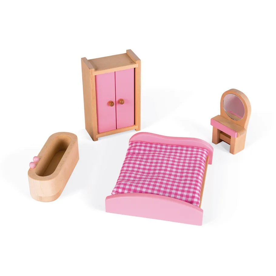 Janod Maison de poupées Mademoiselle (bois)* Maison De Poupées|Accessoires Poupons, Poupées & Ménage