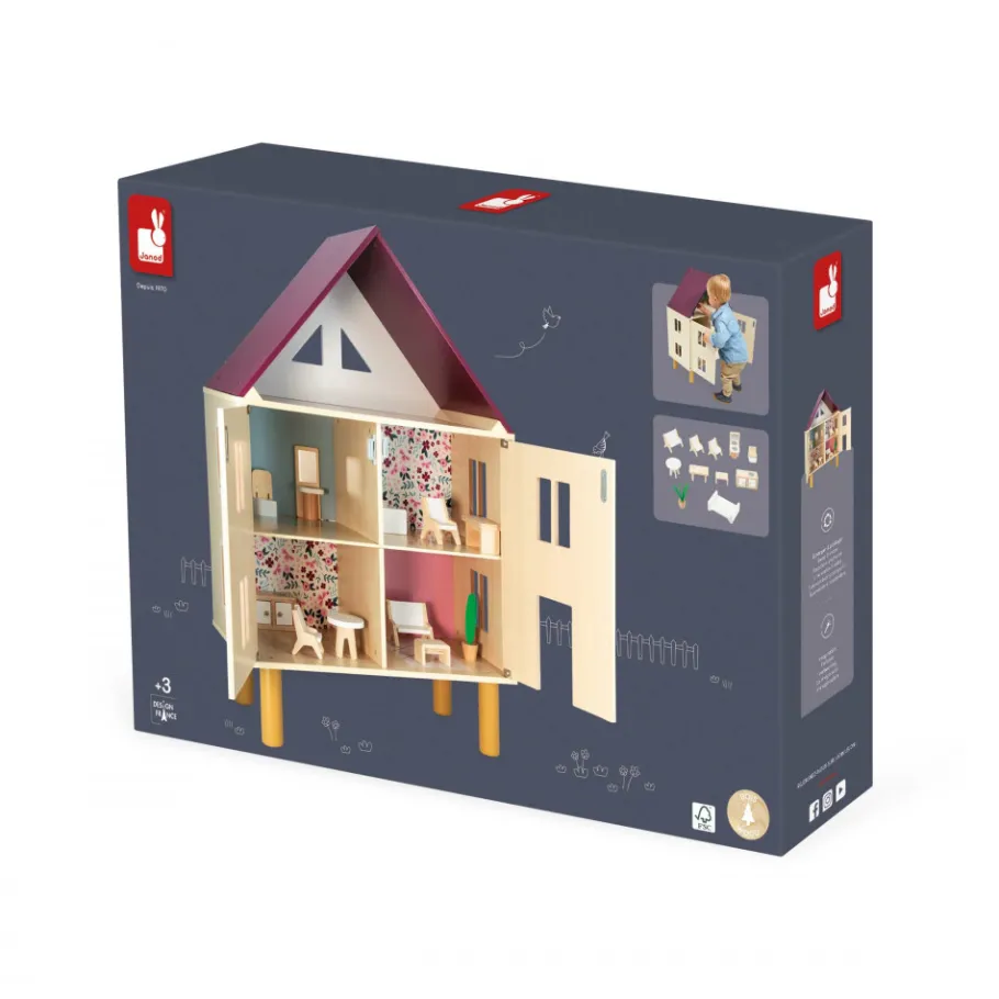 Janod Maison de Poupées Twist* Maison De Poupées|Accessoires Poupons, Poupées & Ménage