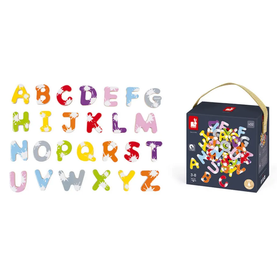Janod Mallette 52 lettres magnétiques Splash (bois)* Tableaux, Ardoises & Magnets